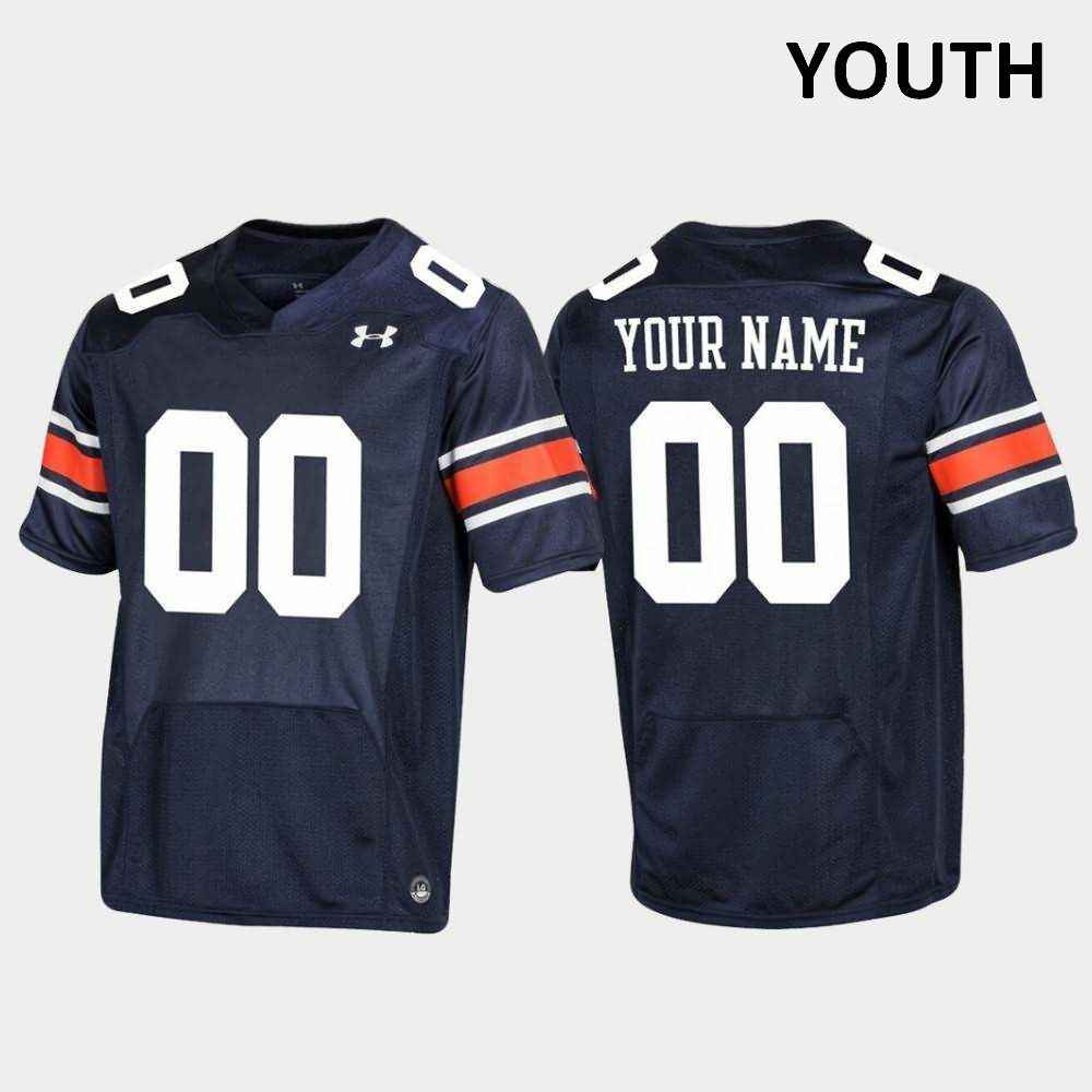 Youth Auburn Tigers #00 Custom Replica Navy College Stitched Football Jersey